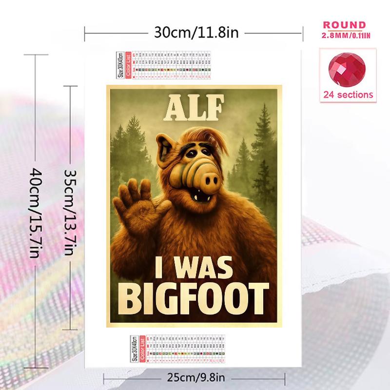 Alf Character Logo 100% Round Full Drill 5D DIY Diamond Painting Embroidery Cross Stitch Rhinestone Decor
