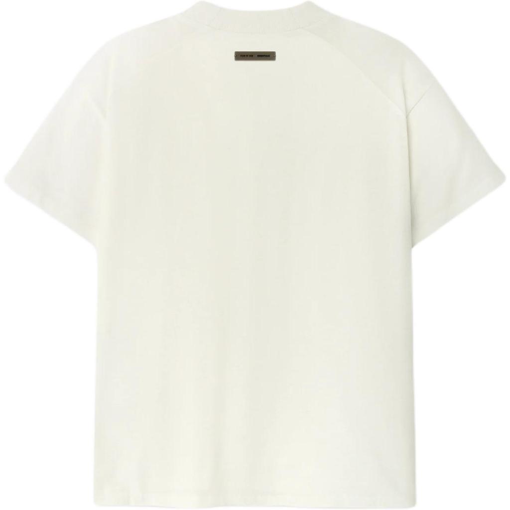 Fear of God Essentials Embroidered Classic Tee Ivory Women Tops Cream 125HO255862FW