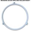 10.6"-12.4" Microwave Turntable Ring, 7.44 Inch Rotating Ring Roller, Middle Glass Plate Tray Support Holder, Replacement Inner Ring - for Microwave
