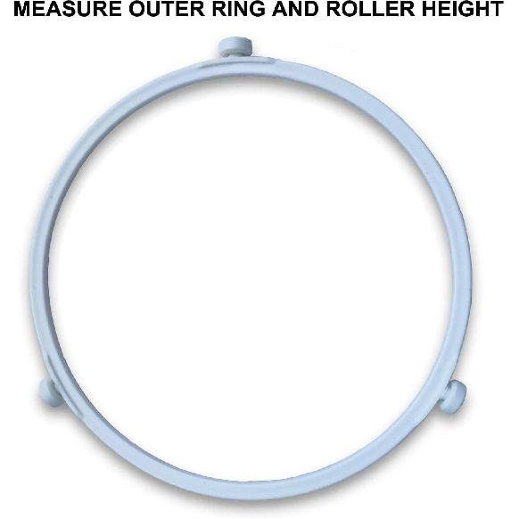 10.6"-12.4" Microwave Turntable Ring, 7.44 Inch Rotating Ring Roller, Middle Glass Plate Tray Support Holder, Replacement Inner Ring - for Microwave