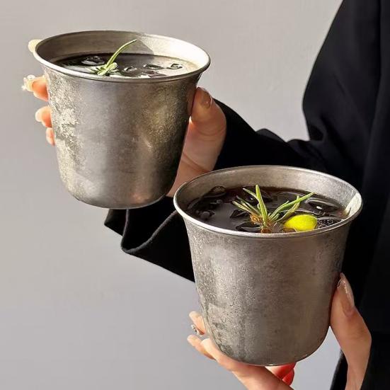 300ml 304 Nerezový hrnek na kávu Dvouvrstvý Vakuově izolovaný Utěsněný Cestovní hrnek Široké hrdlo Mladistvá Láhev na vodu