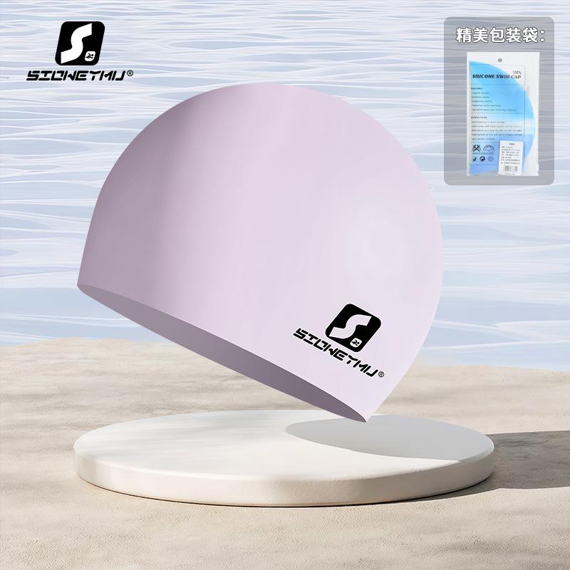 Adult Silicone Swim Caps Men And Women Solid Color High Quality Swimming Cap For Women Swimming Pool Accessories