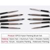 10Pcs/Set Wooden Handle Paint Brushes Nylon Drawing Kit  for Acrylic Oil Painting