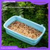 Non-Spill Rectangular Food Bowl for Small Pets: Secure Hanging for Hamsters, Chinchillas, and More