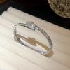 Zircon Snake Cross-open Bracelet, High-end and Exquisite Bracelet, Light Luxury and Trendy Bracelet