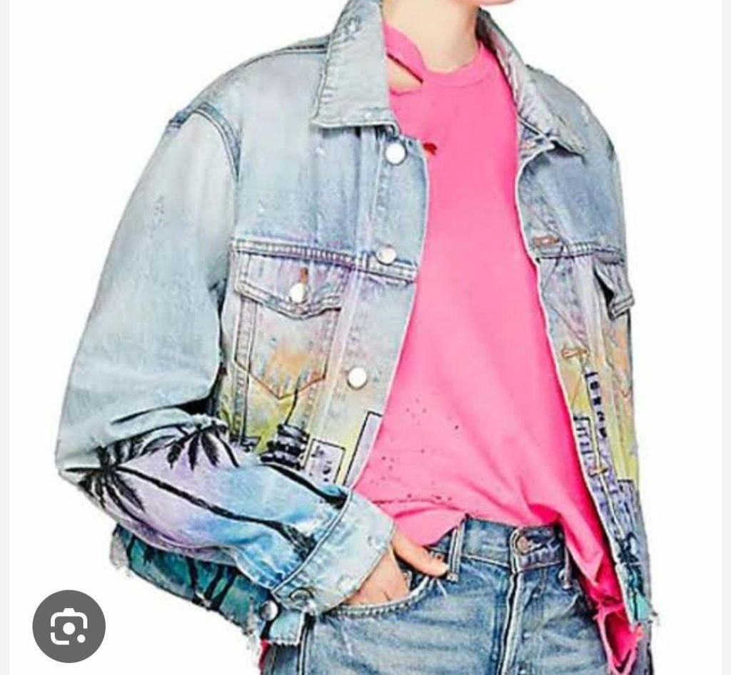 [USED] Korean Graphic Denim Jacket Worn by Many Celebrities Big Bang Sandaime EXILE