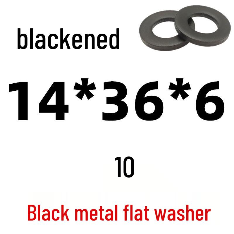 Thickened Black Iron Flat Washer for Screws, Non-standard Round Design