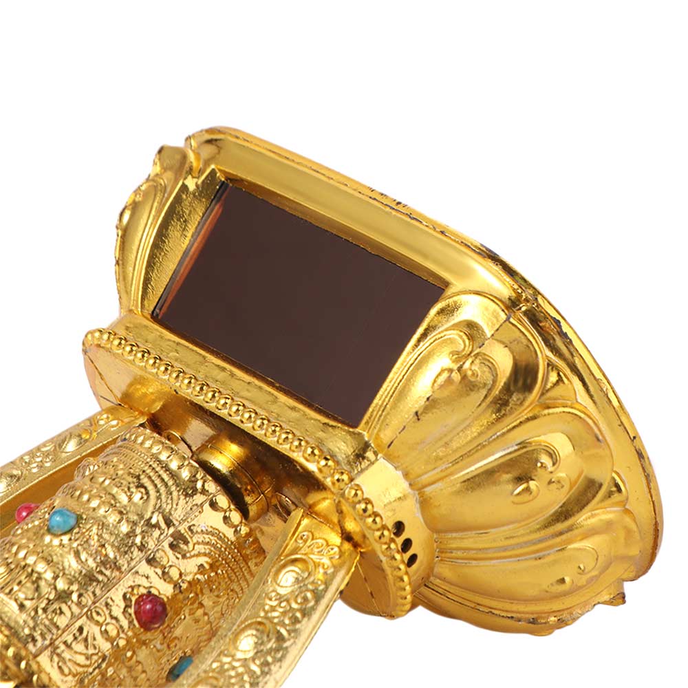 Car Ornament Solar Tibet Prayer Wheel Solar Energy Tibetan Prayer Wheel  Auto Decor