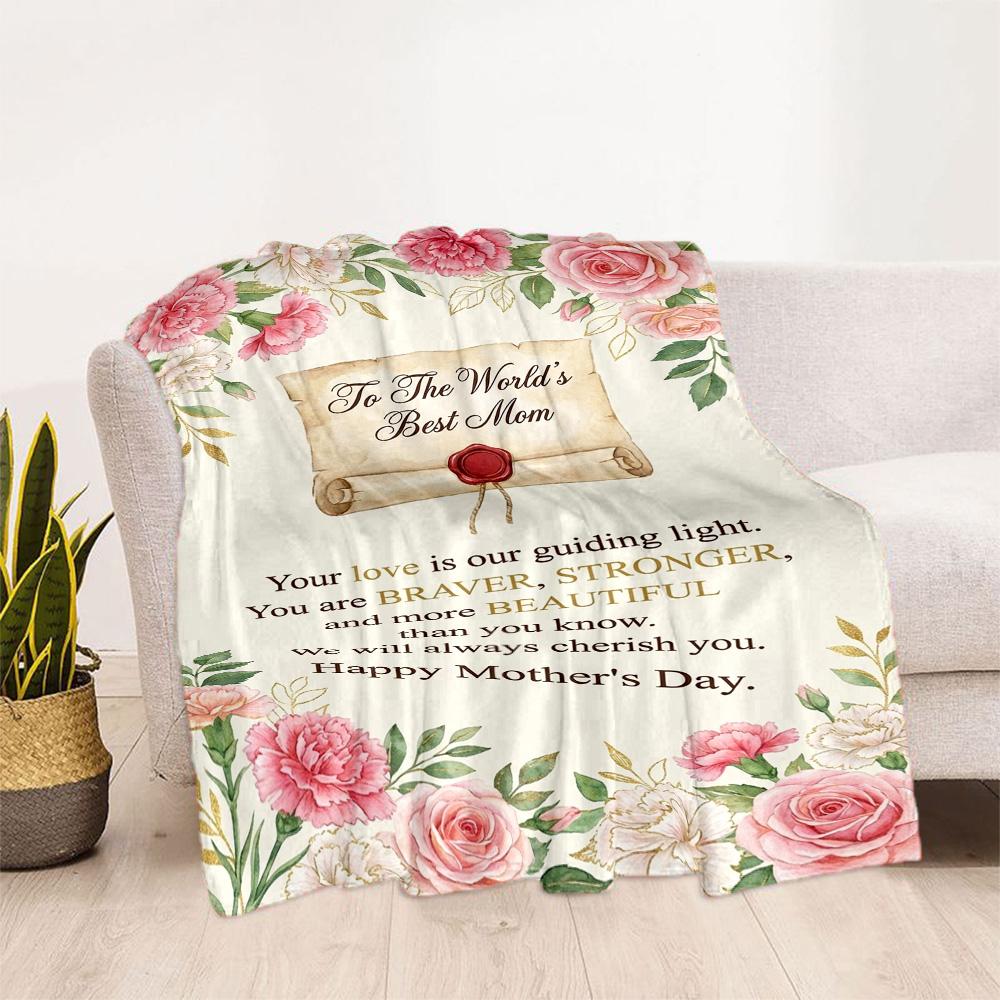 Mother's Love And Inspiration Blanket Suitable for sofas,travel, living rooms also a good gift for friends and family Suitable for all seasons.