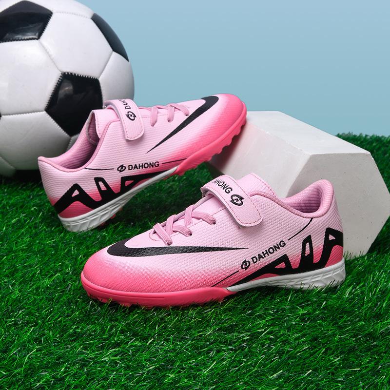 Velcro football shoes men and women broken nails adult TF boys children elementary school students training shoes man-made 29-39