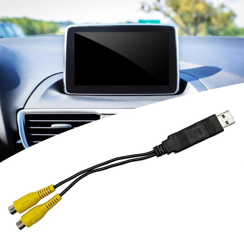 USB To CVBS Video Output Device For Vehicle Entertainment System With Jake To Headrest Display
