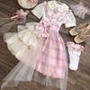 SSUPTEMBER II Princess Lolita Jumper JK High School Girl Cosplay Short Mori Costume School Events Dress, Skirt, Uniform, Costume, Sleeves, Dreamy,