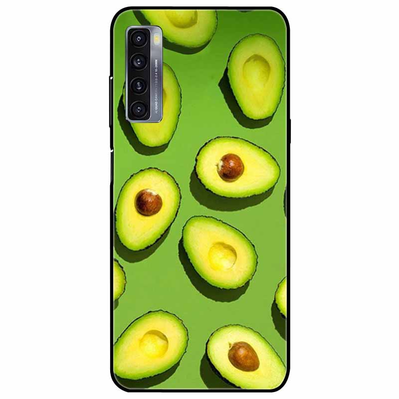 For TCL 20L Plus Case 20L+ Silicone Soft Shockproof TPU Back Cover for TCL 20S 20L Case Black Bumper Painted Funda TCL20S Capa