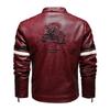 Frühling Herbst Neue Herren Motorradjacke Herren Trendy Bestickte Farbblock Mode Jacke Mantel