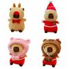 Elk Capybara Plush Toy Santa Claus Capybara Fluffty Doll Capybara Plush Doll  Home Decor