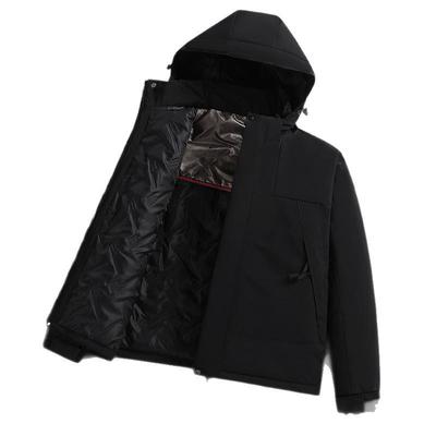 Herren Winter Graphen Selbstheizender Windbreaker: Dicke Warme Baumwolljacke zum Kälteschutz