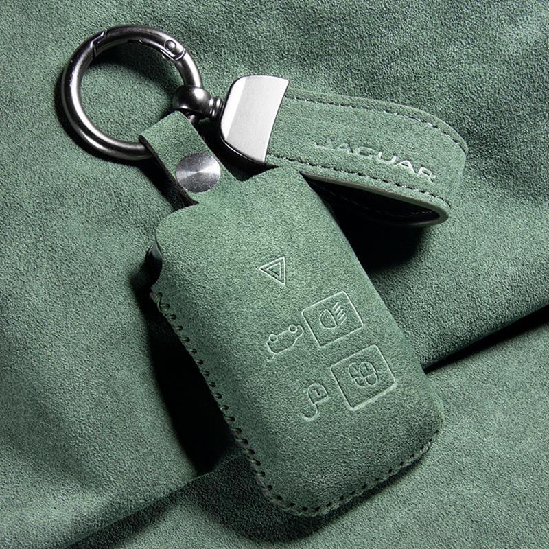 Suede Key Cover for Jaguar XE, XF, XEL, XFL, F-PACE, and F-TYPE