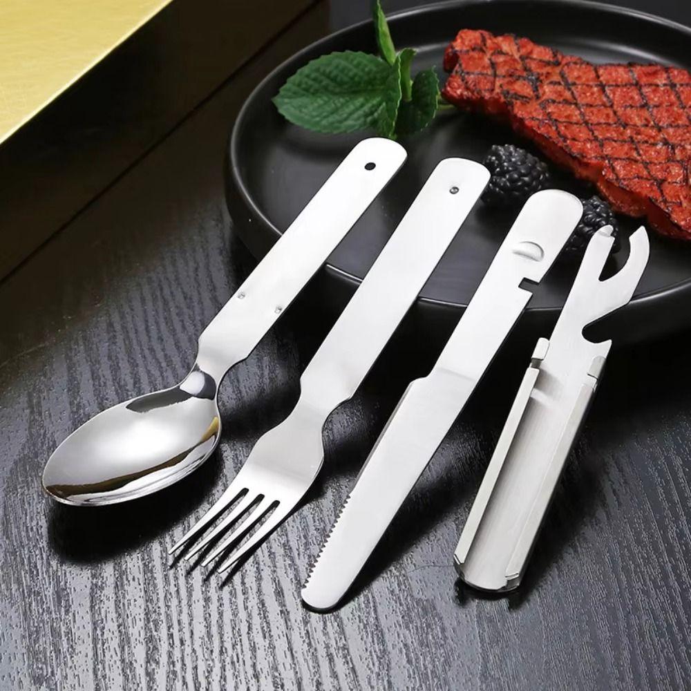 Reusable Tableware Utensil Kit Portable Spoon Fork Cutter Dinnerware Kit  Outdoor Tableware