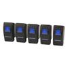 LED 5Pin Rocker Switch 12V 24V Car Rocker Switch Panel with Blue Back Light and Jumper Durable Convenient for Car Truck