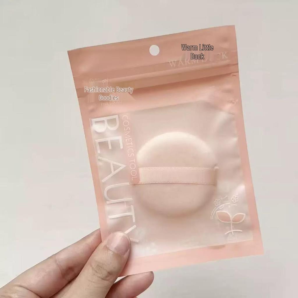 Ultra Soft Round Powder Puff for Loose, Setting, Cushion, and Dry Powder Makeup