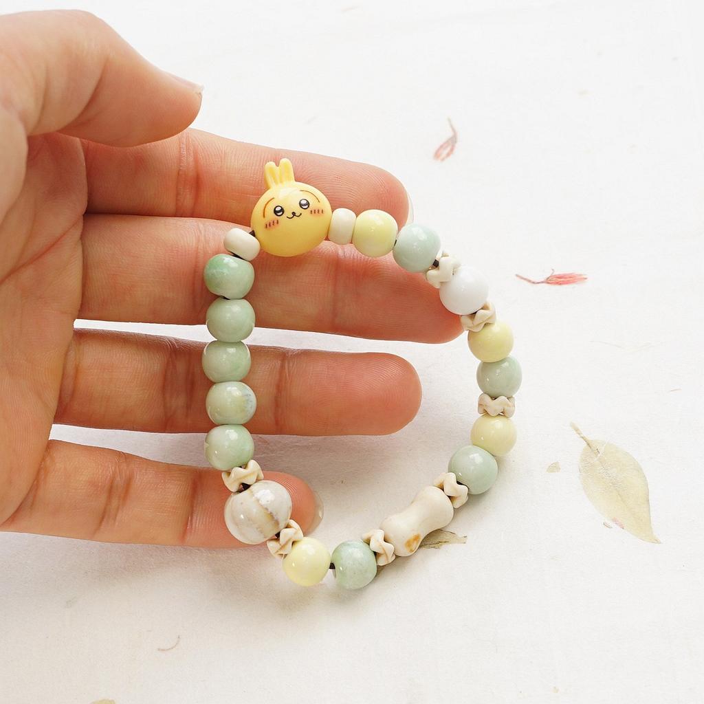 Ceramic beaded bracelet small fresh ancient style national style simple bracelet summer