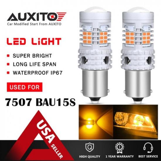 BAU15S 7507 PY21W Amber Yellow LED Turn Signal Brake Light Bulb 1156PY EA