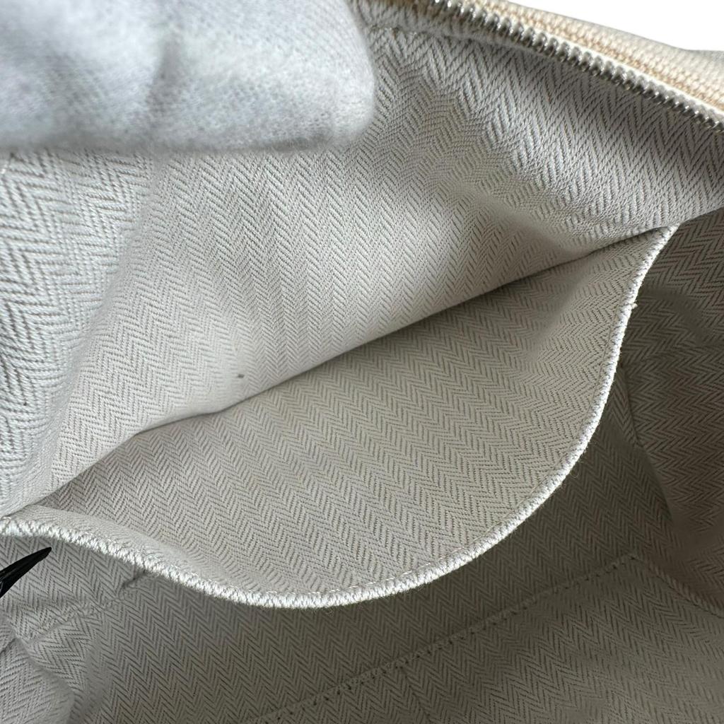 HERMES Brid a Black PM Pouch beige Women Handbag used
