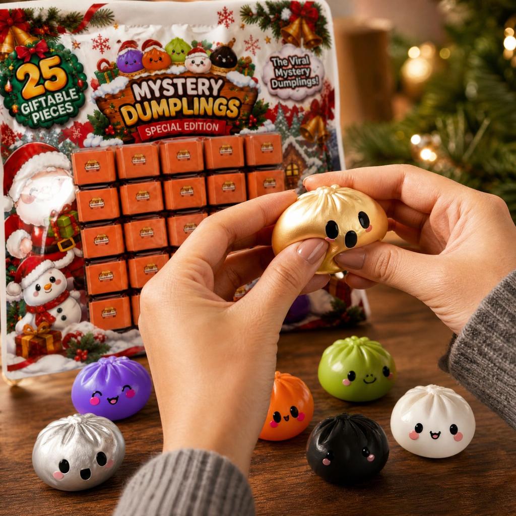 Christmas Set with 3D Bun Toys for Party Favors