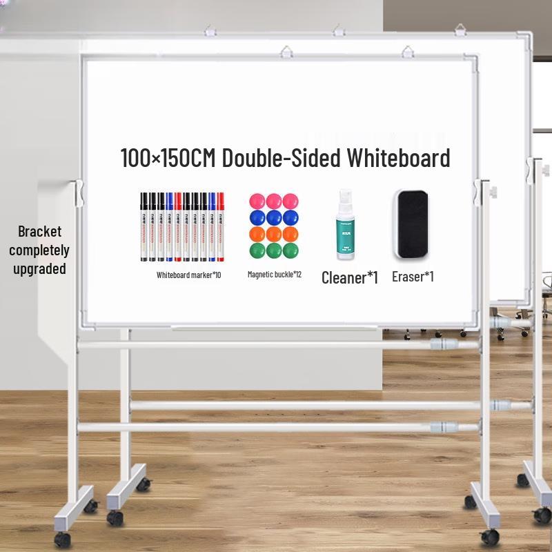 Double-Sided Mobile Whiteboard with Stand