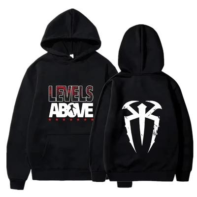 Women's Men's Casual Fashion Hooded Sweatshirt Roman Reigns Printed Pullover Long Sleeved Harajuku Street Fashion Man