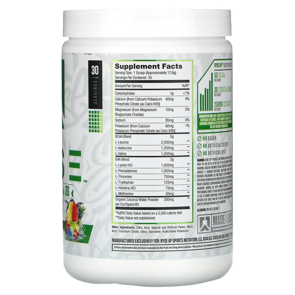 Bcaa/Eaa, Tropical Snow Cone, 378G(13.3Oz)