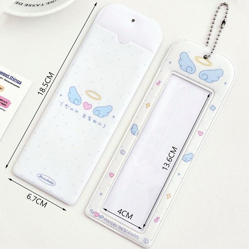 Photocard Holder Pvc Transparent Card Case Student Campus Card Access Bag Strawberry Four Grid Card Sleeve