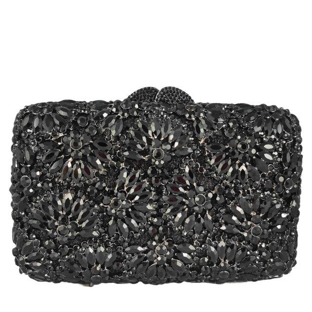 

Boutique De FGG Emerald Green Evening Minaudiere Bags Women Crystal Purses and Handbags Bridal Wedding Luxury Clutch Purse Small