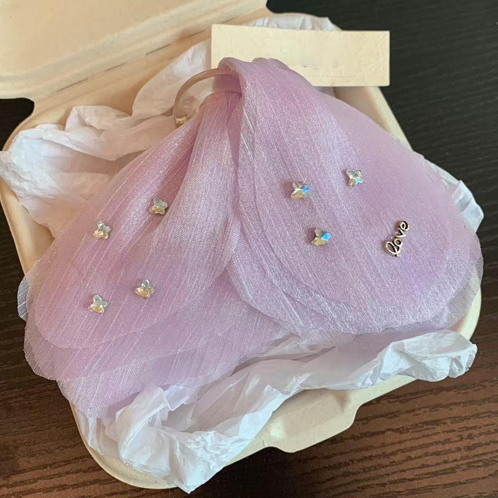 Acrylic Tulle Butterfly Hairpin, Super Fairy Temperament Versatile Plate Hairpin, Simple and High-end Fashion Hair Accessories Woman