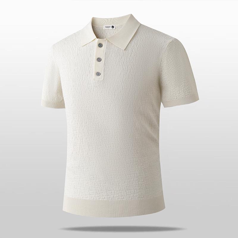 Short-sleeved POLO Shirt Men's T-shirt Casual Men's T-shirt Polo Shirt Solid Color T-shirt T