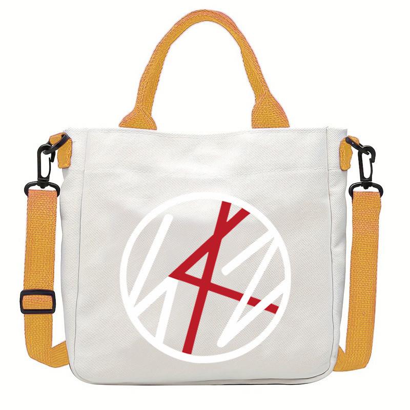 

Stray Felix Dwaekki JINRET BANGCHAN BBOKARI Printed Crossbody Bag Canvas Shoulder Bags 23*23cm