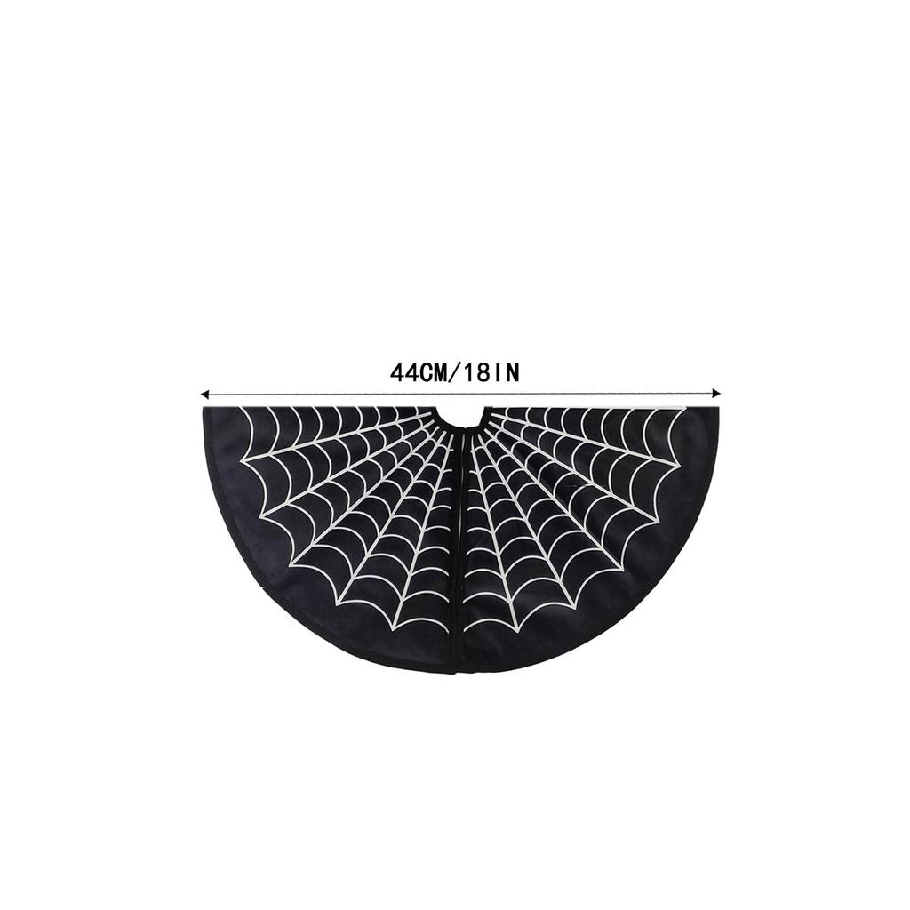 Halloween White Spiderweb Christmas Tree Skirt Halloween Xmas Party Supplies Festive Atmosphere Tree Matching Decor Ornament
