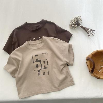 Children's T-shirt Summer New Baby Japanese Cotton Short-sleeved Printed T-shirt Bottoming Shirt