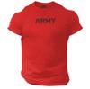 Army T Shirt Gym Clothing Bodybuilding Training Workout Exercise Boxing Mma Top