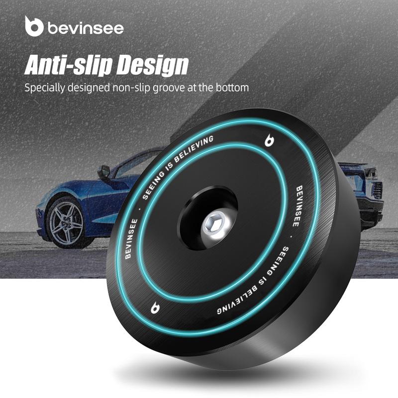 (4 Stück) BEVINSEE Aluminium-Wagenheberaufnahmen für Corvette C8 C7 C6 C5 GS Z06 ZR1, Autozubehör