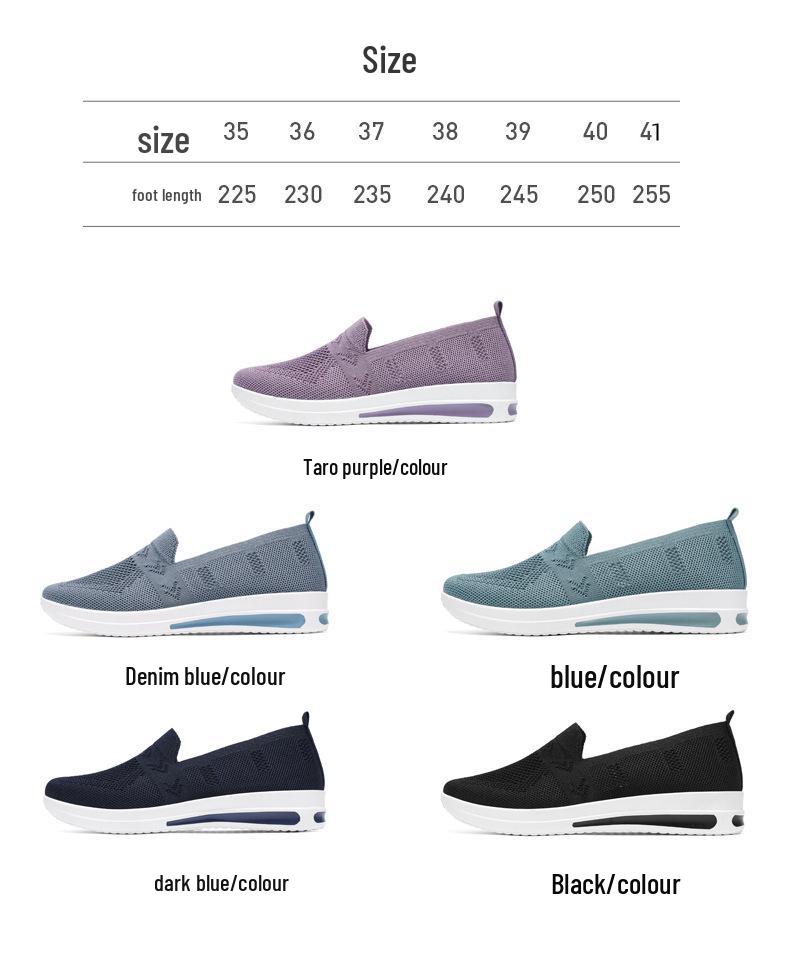 2025 Summer Women's Casual Slip-On Shoes - Comfortable One-Step Mom Shoes