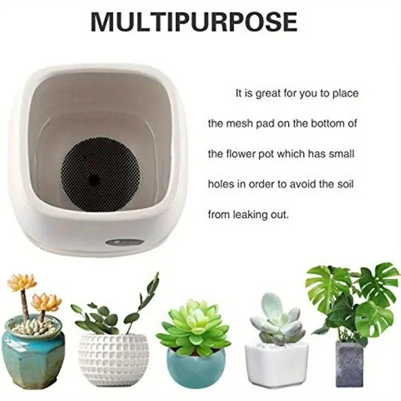 50Pcs Flower Pot Hole Mesh Pads Keep Soil In and Drainage Out Plant Trays For Pots Planter Tray Gardening Supplies