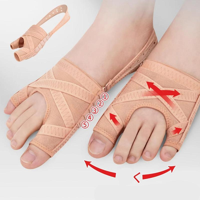 Adjustable Fabric Bunion Corrector with Toe Separator – Hallux Valgus Support Sleeve