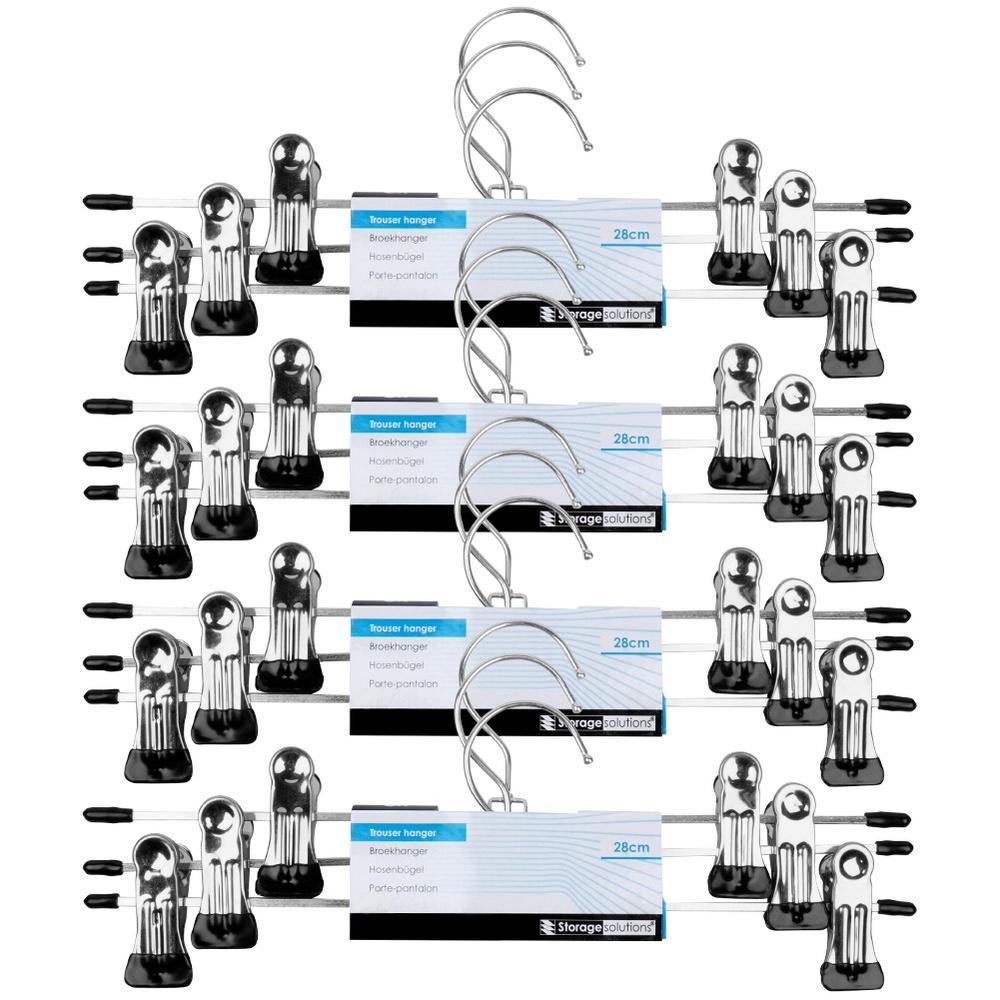 Metal Trouser Hanger With Clips, 12 Pcs.