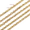 4.5mm Stainless Steel Beveled Cross Chain, 18k Gold Retention, Men's Necklace & DIY Bracelet Accessory