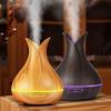 400ML Wooden Grain Aroma Essential Oil Diffuser Mist Humidifier Aromatherapy Diffuser with Remote Control for Home Mist Maker