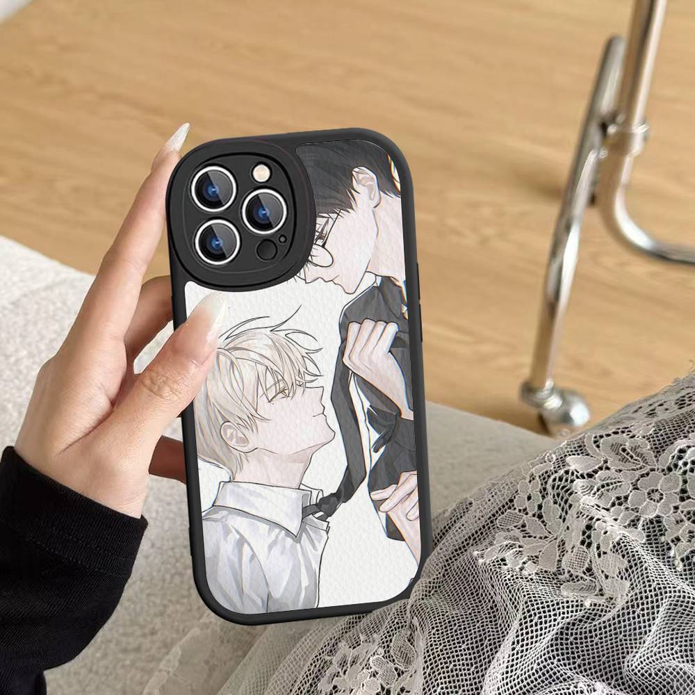 

Check Mate Bl Anime Leather Phone Case For IPhone 15 14 13 Pro Max 12 11 16 Plus Phone Cover iphone 13pro