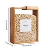 Food Dispenser Bamboo Food Storage Container Clear Food Storage Container Book-Style Canister for Kitchen for Cereal Rice Snack