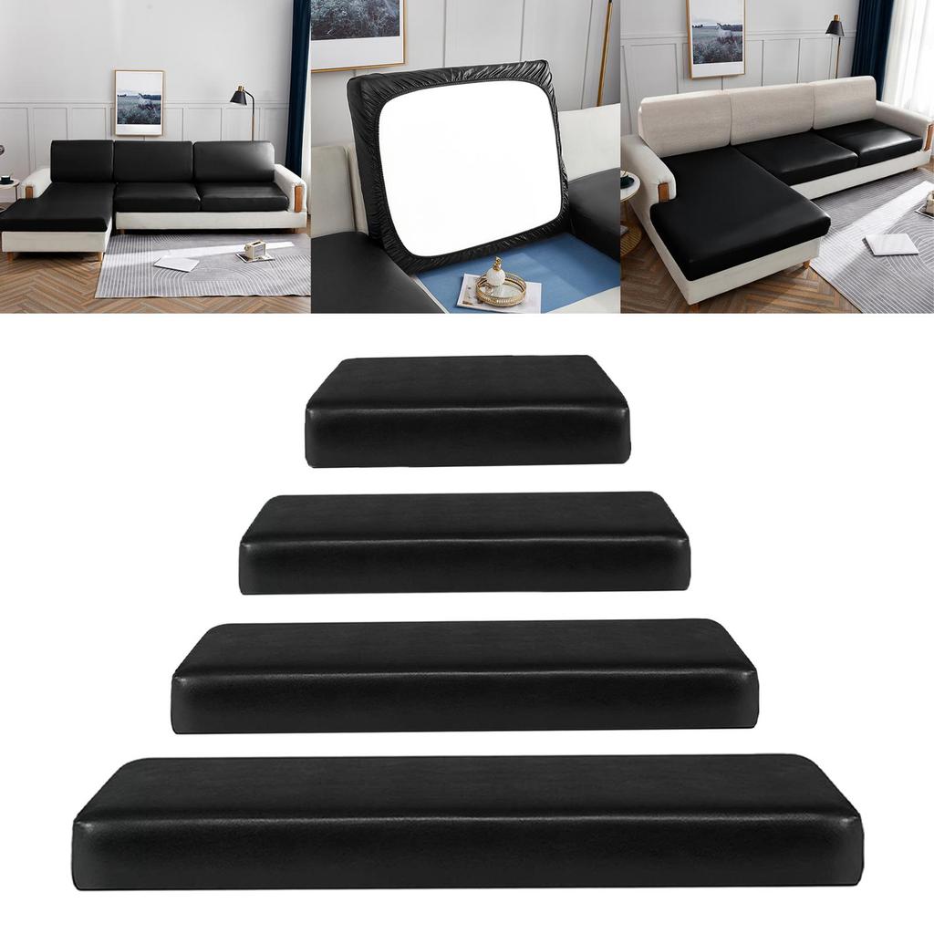 Sofa Seat Slipcover Protector Case Furniture Protector Black for Living Room