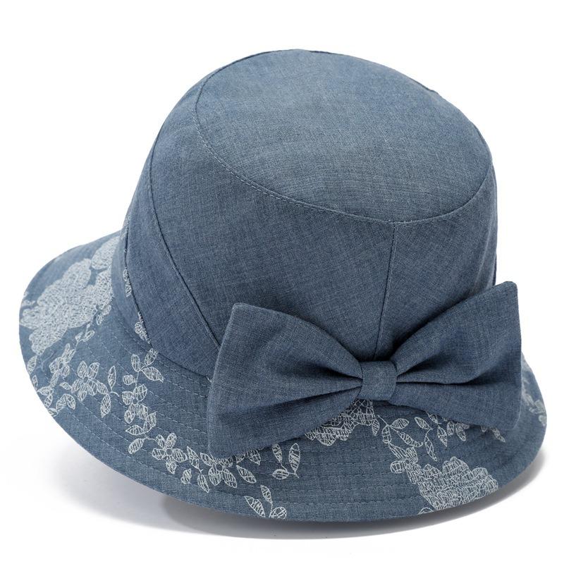Hat women spring summer sun protection visor cloth hat spring autumn grandma thin basin hat bucket hat